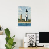 Vuurtorens van Cape Henry Poster (Thuiskantoor)