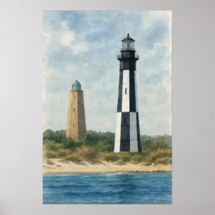 Vuurtorens van Cape Henry Poster
