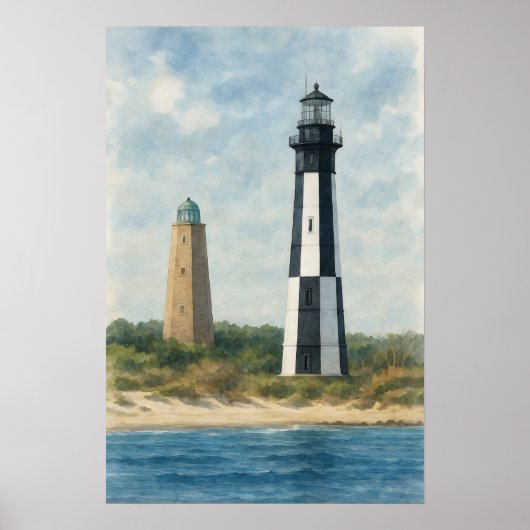 Vuurtorens van Cape Henry Poster (Voorkant)