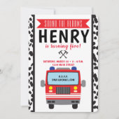 Vuurtruck uitnodiging (Voorkant)