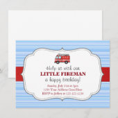 Vuurtruck uitnodiging (Voorkant / Achterkant)