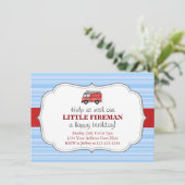 Vuurtruck uitnodiging (Staand voorkant)