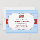 Vuurtruck uitnodiging (Voorkant)