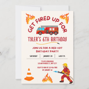 Vuurtruck uitnodiging