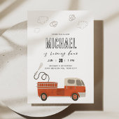 Vuurtruck uitnodiging