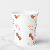 Vuurtruck uitnodiging papieren bekers (Links)