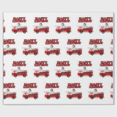 Vuurtrui en Dalmatian Dog Happy Birthday Cadeaupapier (Vlak)