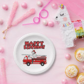 Vuurtrui en Dalmatian Dog Happy Birthday Papieren Bordje (Feest)