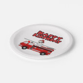 Vuurtrui en Dalmatian Dog Happy Birthday Papieren Bordje (Gekanteld)