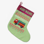 Vuurtrui Oogse kersttrui Grote Kerstsok (Voorkant (Hangend))