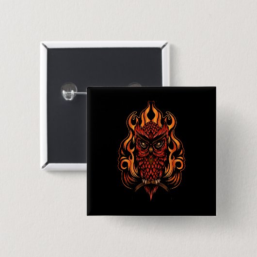 Vuuruil Vierkante Button 5,1 Cm (Voorkant /achterkant)