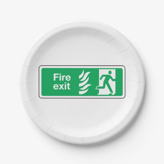 Vuuruitreisteken Papieren Bordje (Voorkant)