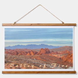 Vuurvallei bij zonsondergang hangend wandkleed