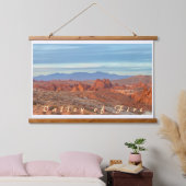 Vuurvallei bij zonsondergang hangend wandkleed (Slaapkamer)