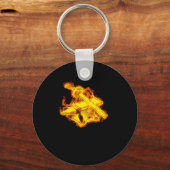 Vuurvalsende vlammen Forge Hammer Sleutelhanger (Voorkant)