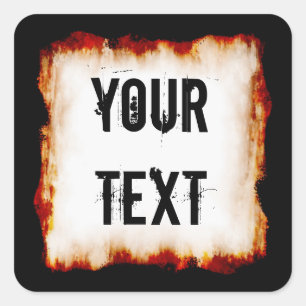 Vuurvast Lijst Vierkante Sticker