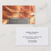 Vuurvast staal visitekaartje (Voorkant / Achterkant)