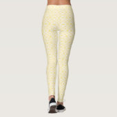 Vuurvaste Gele Witte Abstracte Gouache Kunst Leggings (Achterkant)