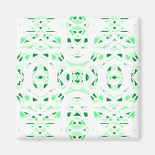 Vuurvaste groene witte abstracte Gouache-kunst Magneet (Voorkant)