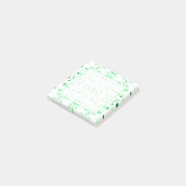 Vuurvaste groene witte abstracte Gouache-kunst Post-it® Notes (Schuin)