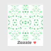 Vuurvaste groene witte abstracte gouache-kunst sticker (Vel)