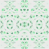 Vuurvaste groene witte abstracte gouache-kunst sticker (Voorkant)