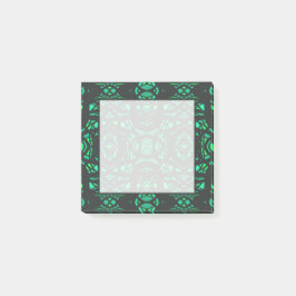 Vuurvaste groene zwarte abstracte Gouache-kunst Post-it® Notes