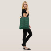 Vuurvaste groene zwarte abstracte Gouache-kunst Tote Bag (Op model)