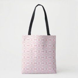Vuurvaste Rode Witte Abstracte Gouache Kunst Tote Bag
