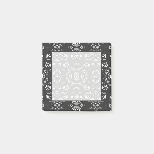 Vuurvaste zwart-wit abstracte Gouache-kunst Post-it® Notes (Voorkant)