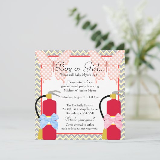 Vuurvecht en vlinder Chevron Kaart (Staand voorkant)