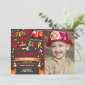 Vuurvechtpartij Vuurdag Uitnodiging Vuurman (Staand voorkant)