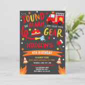 Vuurvechtpartij Vuurdag Uitnodiging Vuurman (Staand voorkant)