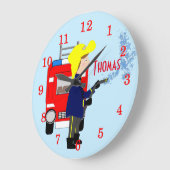 Vuurvechtvrachtwagen voor de Kinder Cartoon Cute F Grote Klok (Hoek)