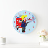 Vuurvechtvrachtwagen voor de Kinder Cartoon Cute F Grote Klok (Huis)