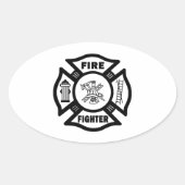 Vuurvesting Maltese Ovale Sticker (Voorkant)