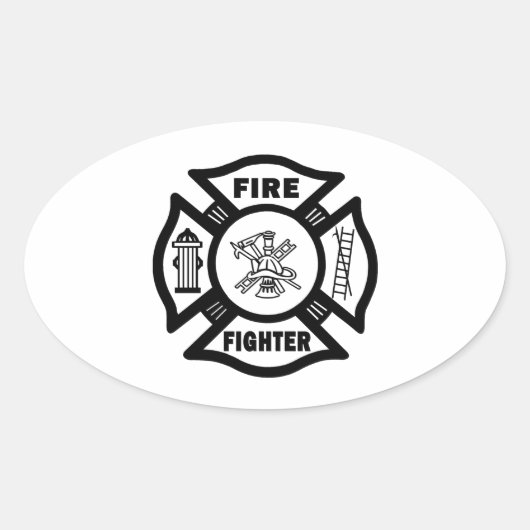 Vuurvesting Maltese Ovale Sticker (Voorkant)