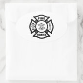 Vuurvesting Maltese Ovale Sticker (Tas)