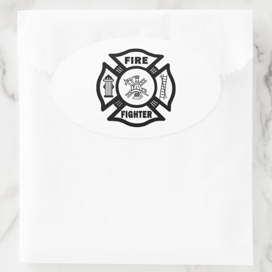 Vuurvesting Maltese Ovale Sticker (Tas)