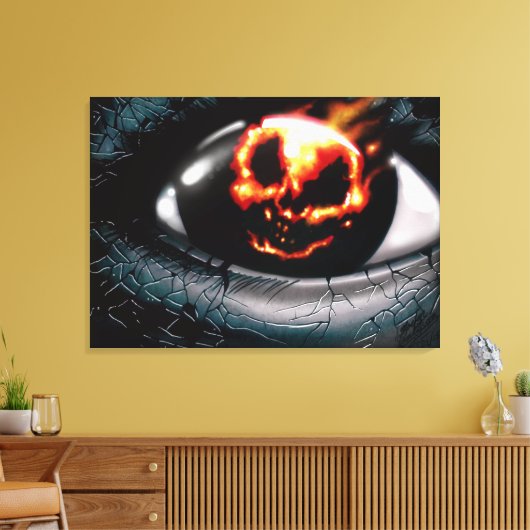 "Vuurvisioen" Canvas Afdruk (Insitu (Woonkamer))