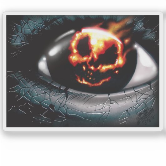 "Vuurvisioen" Sticker (Voorkant)