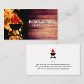 vuurvlam | Chef BBQ Logo | restaurant Visitekaartje (Voorkant / Achterkant)