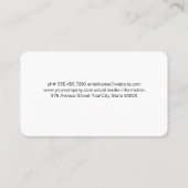 vuurvlam | lachende chef-kok | culinair visitekaartje (Achterkant)