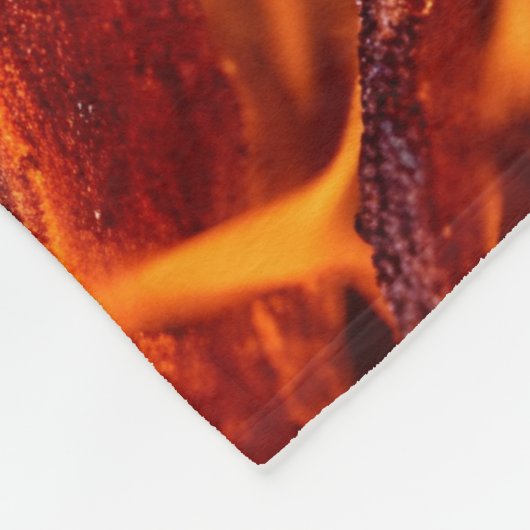 Vuurvlam macro fleece deken (Hoek)