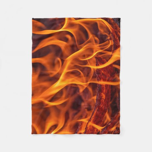 Vuurvlam macro fleece deken (Voorkant)