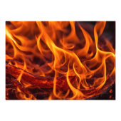 Vuurvlam macro foto afdruk (Voorkant)