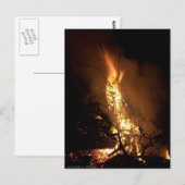 Vuurvlam man brandend brandblusafbeelding briefkaart (Voorkant / Achterkant)