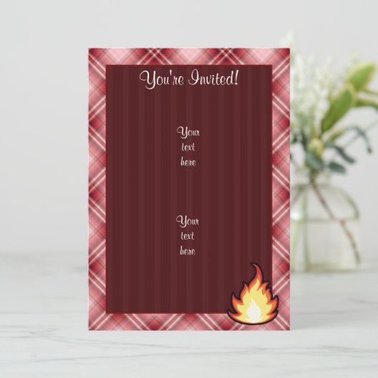 Vuurvlam Rood Kaart (Staand voorkant)