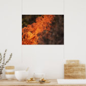 Vuurvlammen — Fotografisch Poster afdrukken (Keuken)