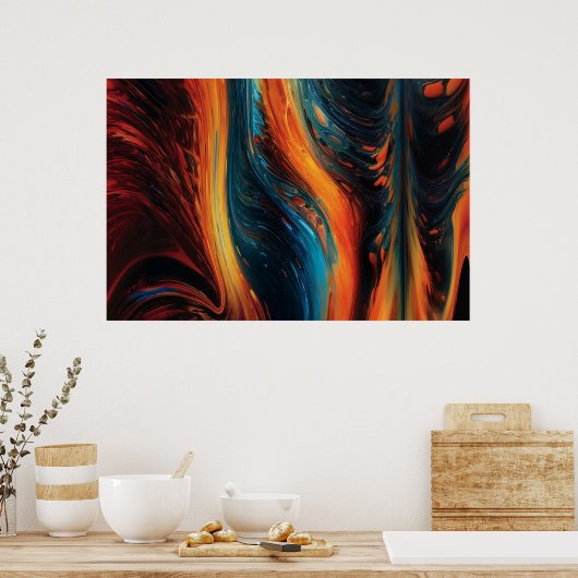 Vuurvlek het schilderen poster (Keuken)